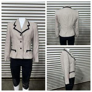 Vtg Kasper A.S.L. jacket career checked button up long sleeve